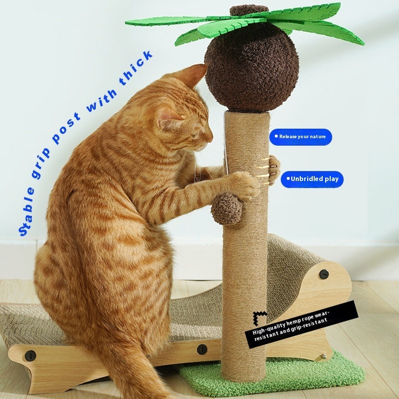 Beach Chair Pet Cat Nest Multifunctional Scratch Board Hemp Mat Column Chamfer