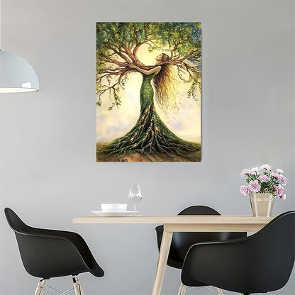 Room Decor 1pc Tree Of Life Canvas Art Print, Wooden Framed Nature-Inspired Wall Decor For Living Room, Bedroom, Office, Cafe - Unique Gift Idea, Creative Home Decoration--Selling On Temu Is Prohibite
